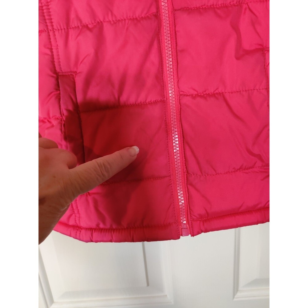 Girls Old Navy Pink With Deer Frost Free Puffer Vest size Large 10-12 Read - Picture 6 of 6